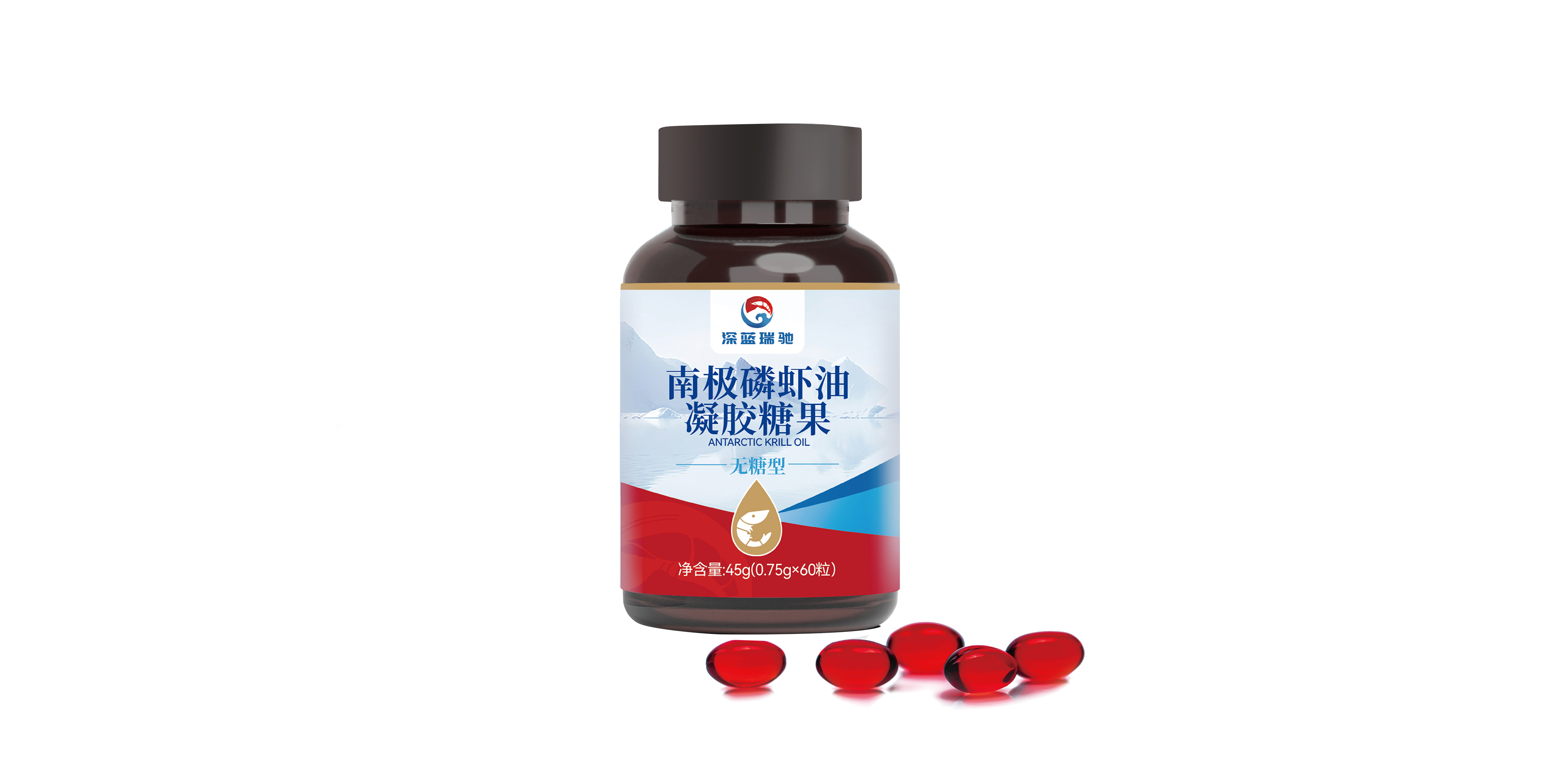 南极磷虾油凝胶果糖 - 护心脑血管、抗氧化延缓衰老、缓解关节疼痛、呵护肝脏健康